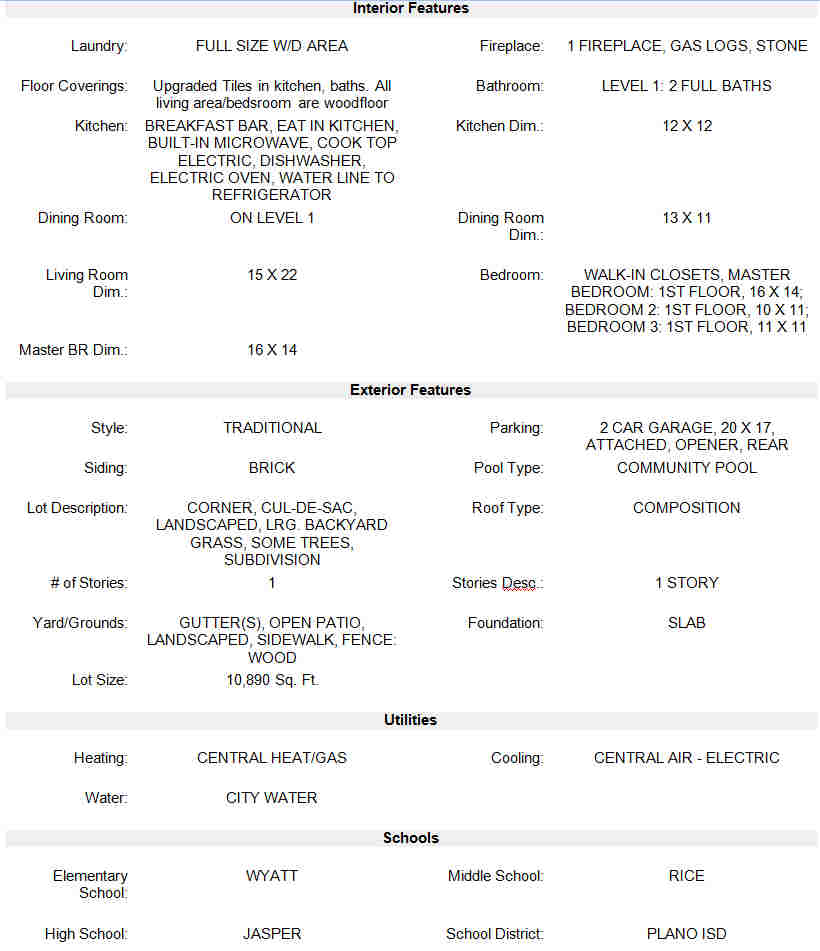 Rental Homes Plano Texas